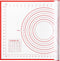 Silicone Pastry Mat, Non-Stick Baking Mat with Measurement, Fondant Mat, Three Sizes, Red