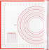 Silicone Pastry Mat, Non-Stick Baking Mat with Measurement, Fondant Mat, Three Sizes, Red