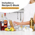 Silicone Ice Molds Set of 2, Circle Ice Cube Molds for Large Round Ice Balls, Includes Extra Cocktail Recipes