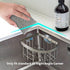 2-in-1 304 2Pcs Sink Caddy, Dish Cloth Hanger Sponge Holder, Save Space Triangle Sink Caddy, Stainless Steel Corner