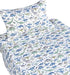 J-pinno 100% 3 Set Set Dinosaur World Blue Green Gray Cute Twin Cotton Pieces Sheet for Kids Boys Girls Children, Flat