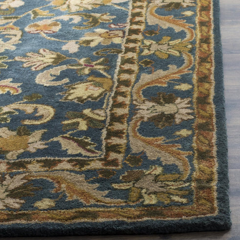 SAFAVIEH Antiquity Collection 2' x 3' Blue/Gold AT52C Handmade Traditional Oriental Premium Wool Accent Rug