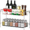 Simple Houseware 2-Tier Chrome Spice Rack Kitchen Organizer Countertop Shelf