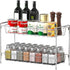 Simple Houseware 2-Tier Chrome Spice Rack Kitchen Organizer Countertop Shelf