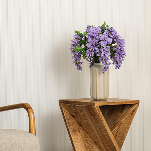 Vickerman Everyday Artificial Lavender Wisteria Bush - 19" Long - Sophisticated Faux Flowers with Lifelike Appearance