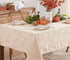 60 102 Inch, Newbridge Taupe Tremont Leaf Damask Rectangle Fabric Spring Lodge Tablecloth, x Elegant Holiday Swirling
