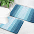 OLANLY Luxury Bathroom Rug Set 2 Piece, Soft Absorbent Microfiber Bath Rugs and U-Shaped Contour Rug