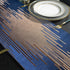 72 Inches Jiino Blue Luxury Table Runners Long with Tassels Modern Geometric Lines Runner Table for Dresser Table