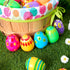 200 2.3" JOYIN Pcs Plastic Printed Bright Easter Eggs Tall for Easter Hunt, Basket Stuffers Fillers, Classroom Prize