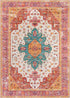 5x7 Moynesa Ultra-Thin Washable Vintage Area Rug - Large Bedroom Boho Non-Slip Non-Shedding Living Room Mat Oriental