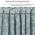 Elrene Home Fashions Mia Jacquard Scroll Blackout Valance, 52" x 19" (1 Valance), Blue