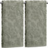 SmoothNovelty 2 Pcs Olive Green Jacquard Hand Towels for Bathroom Floral Hand