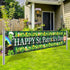 Large Happy St. Patrick's Day Banner, Shamrock Clover Decor, Lucky St. Patty's Day Door Hanging Decorations for Indoor
