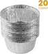 PLASTICPRO 3.5'' Round Ramekins, Disposable Aluminum Muffin Cups, Freezer & Oven Safe Pack of 20.