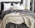 KyraHome 100% 90"x90", Summer Organic Cotton Throw Blankets, Queen Pre-Washed Plant Dyed, Breathable Lightweight Soft