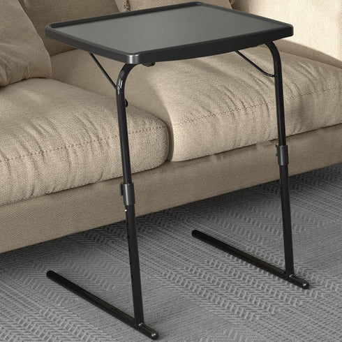 Allpop 6 3 Max TV Tray Table, Adjustable Large TV Tray for Eating, Folding Dinner Laptop Table on Couch & Bed