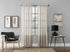 Clean Window Twill Stripe Anti-Dust Sheer Curtain Panel - 52" x 63", Allergy/Pet Friendly, White/Linen