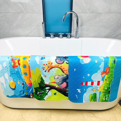 35x15,Machine BEEHOMEE Bath Mats for Tub Kids,Baby Toddler - Large Cartoon Non-Slip Bathroom Bathtub Anti-Slip Shower