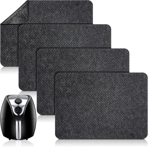 4 Pcs Heat Resistant Mat for Air Fryer, Kitchen Countertop Protector Mats, Non-Slip Heat Proof for Coffee Maker, 16 x