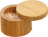 Round Bamboo Salt Box, Eco-Friendly, 100% Organic Bamboo, Professional-Grade Storage Container