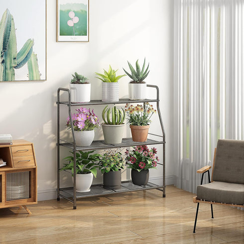 3 Simple Trending Plant Stand Outdoor Indoor Tier Metal Waterproof Plant Shelf for Living Room Balcony Garden