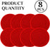 8PCS Red Handmade Cotton Round Woven Coasters - Absorbent Braided Cup Mats for Drink Home Kitchen Heat-Resistant