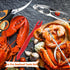 Seafood Crab Crackers and Tools - 21 Pcs Set with Crab Leg Crackers, Lobster Shellers, Seafood Scissors