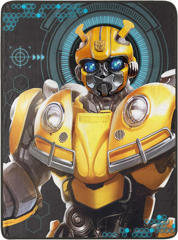 Northwest Transformers Micro Raschel Throw Blanket - Ultra Soft Throw, 46 x 60 Inches, Be Alert