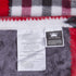 63x87, Tache Holiday Red Farmhouse Super Soft Micro Fleece Plaid Patchwork Plush Lightweight Dual-Sided Decorative