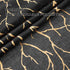 FINECITY Black Gold Sheer Curtains, Metallic Gold Foil Tree Branch, 63 Inch Length, Set of 2