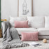 UGASA Velvet Pillow Covers Soft Striped Decorative Throw Cushion Case with Hidden Zipper for Valentine's Day Couch