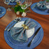 WAZAIGUR Red-A Placemats, Round Dining Table Mats Set of 4, Woven Heat Resistant Non-Slip, 14 inch, Blue