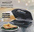 Brentwood Compact Dual Sandwich Maker, Non-Stick, Black Color