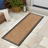Gertmenian Indoor Outdoor Classic Flatweave Area Rug, Stain & UV Resistant, 2x6 Ft Runner, Black Tan