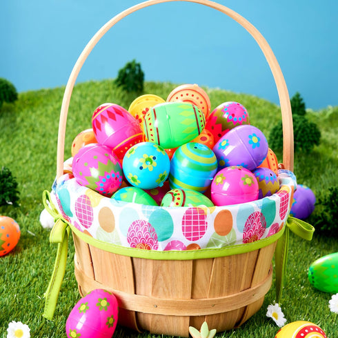 200 2.3" JOYIN Pcs Plastic Printed Bright Easter Eggs Tall for Easter Hunt, Basket Stuffers Fillers, Classroom Prize