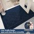 BEQHAUSE Dirt Trapper Door Mat 20" x 32", Non-Slip Machine Washable Entryway Rug, Navy Blue