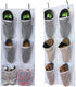 KIMBORA 2 Packs Narrow Over the Door/Wall Shoe Organizer, Small Hanging Shoe Rack for Closet with Clear Mesh Pocket for Bathroom, RV, Pantry, Camping (White) by KIMBORA