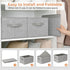 GRANNY SAYS Storage Baskets for Shelves, Fabric Storage Bins, Collapsible Boxes, Gray, Large, 3-Pack