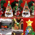 ZPCO Musical Christmas Village with Spinning Train Deer - Pre-Lit Artificial Christmas Tree - Battery & USB