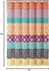 Lush Decor Bohemian Stripe Shower Curtain, 72" W x 72" L, Fuchsia & Orange, Striped Fabric Shower Curtain