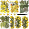 BIHRTC 100PCS Dried Pressed Flowers, Assorted Real Dried Leaves for Resin Scrapbooking DIY Candle Accessories