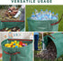 LZMYIVE 2 Pack 53 Reusable Garden Waste Bags, Dustpan-Type Yard leaves collector, Gallon Collapsible Lawn Leaf Bag