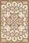 SAFAVIEH Bellagio Collection Accent Rug, 2' x 3', Handmade Medallion Wool, Ivory & Dark Beige