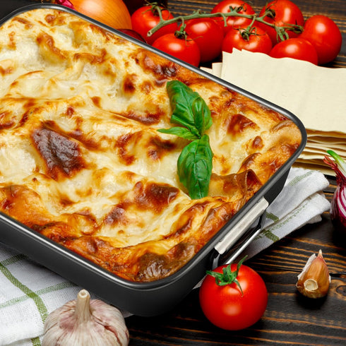 Tiawudi Lasagna Pan, 15x10x2.8 Inch Nonstick Baking Pan with Handles for Oven