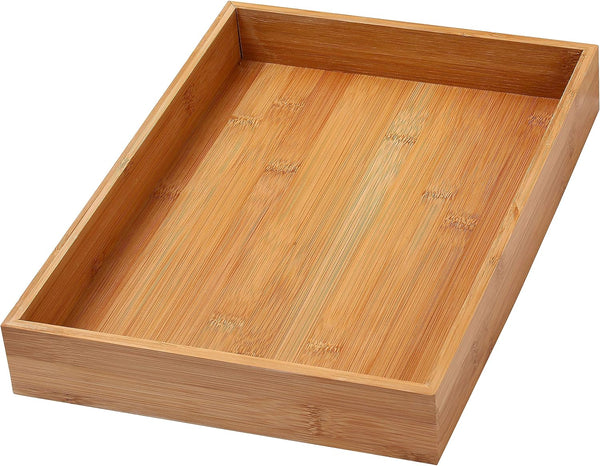 YBM Home & Kitchen Bamboo Drawer Organizer Box, 14"L x 10"W x 2"H, #319