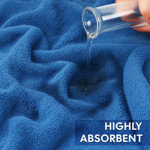 6 Pack 550 100% 2 2 2 EcoNour Luxury Navy Blue Turkish Cotton Bath Towels, GSM Cotton Includes Bath, Hand & Washcloths