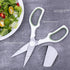 Linoroso Kitchen Scissors All Purpose Kitchen Shears with Magnetic Holder, Soft Grip Handle Cooking Scissors Dishwasher