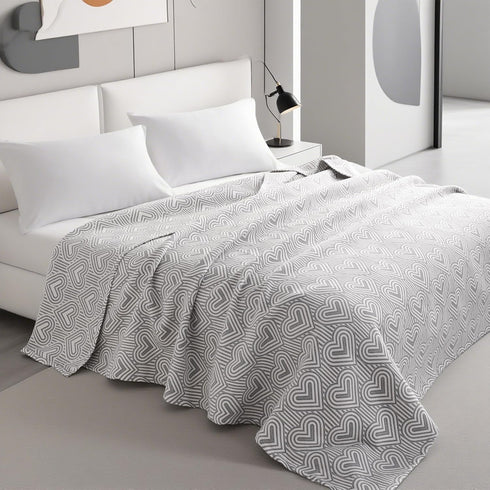 3 68x92 NTBAY Layers Cotton Muslin Twin Bed Blanket, Super Soft Breathable Thermal Yarn Dyed Quilt for Adults, Perfect