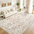 5x7 Maxsoft Large Area Rugs for Living Room Bedroom, Washable Floral Area Rugs, Non-Slip and Stain Resistant Soft Throw
