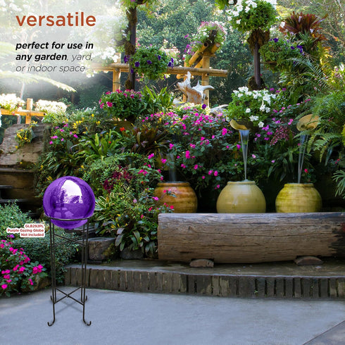 24" Alpine Corporation Tall Indoor/Outdoor Metal Gazing Globe Display Stand